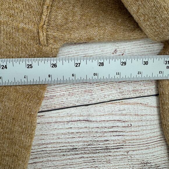 Vince Camuto Crewneck Rough Seam Boxy Sweater Womens Medium Beige Tan - Picture 10 of 11